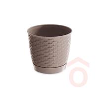 Virágcserép Ratolla kerek 16,5cm mokka