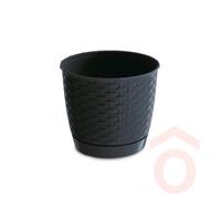 Virágcserép Ratolla kerek 16,5cm antracit