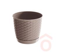 Virágcserép Ratolla kerek 19cm mokka pp.