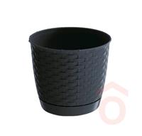 Virágcserép Ratolla kerek 22cm antracit