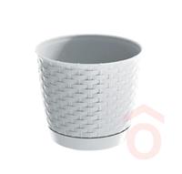 Virágcserép Ratolla kerek 22cm fehér