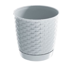 Virágcserép Ratolla kerek 30cm fehér pp.