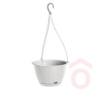 Függőcserép Ratolla kerek 21,5cm fehér pp.