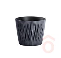 Virágcserép Sandy Round 2in1 13cm antracit Prosp.