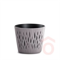 Virágcserép Sandy Round 2in1 16cm mokka pp.