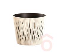 Virágcserép Sandy Round 2in1 16cm krém Prosp.