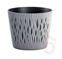 Virágcserép Sandy Round 2in1 22cm kőszürke pp.