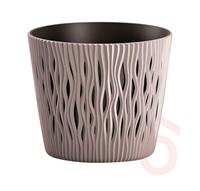 Virágcserép Sandy Round 2in1 22cm mokka pp.