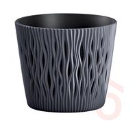 Virágcserép Sandy Round 2in1 22cm antracit pp.