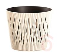 Virágcserép Sandy Round 2in1 26cm krém Prosp.