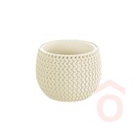Virágcserép műanyag 15cm krém Splofy Bowl 2in1