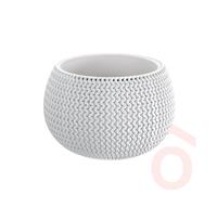 Virágcserép műanyag 24cm fehér Splofy Bowl 2in1
