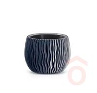 Virágcserép műanyag 18cm antracit Sandy Bowl 2in1