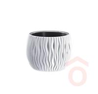 Virágcserép Sandy Bowl 2in1 18cm fehér