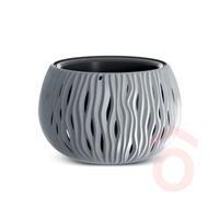 Virágcserép műanyag 24cm kőszürke Sandy Bowl 2in1