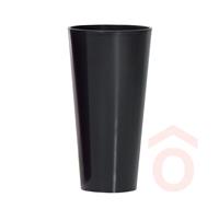 Virágcserép Tubus Slim Shine fényes 2in1 20cm antracit