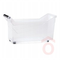 Tároló doboz 22l kerékkel 480x177x256mm átlátszó NUK4L-S429