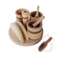 Fűszertartó fa 3részes+szalvétatartó