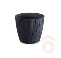 Virágcserép Wheaty 16cm antracit pp.