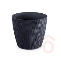 Virágcserép Wheaty 19cm antracit pp.