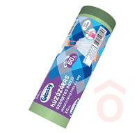 Szemeteszsák húzózáras 58x68cm 23my 60l e 10db Glos