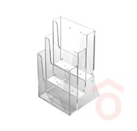 Szórólaptartó A4 asztali/fali 3 rekeszes