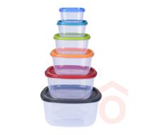 Ételtartó doboz szett tetővel 6db színes 911000150