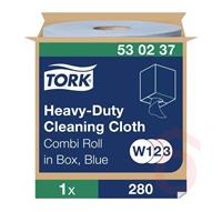 Tork 530237 W1-2-3 D tisztítókendő 1r. 1x280lap kék