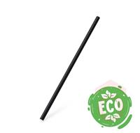 Szívószál PAPÍR 100db 8x250mm fekete lebomló BIO 40919