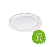 Papírtálca kerek 230mm 100db fehér lebomló BIO 71423