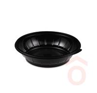 Salátás tál 1000ml 23x5,1cm 50db fekete (PET) 74389