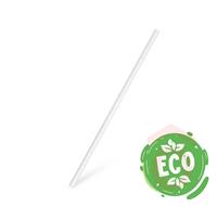 Szívószál PAPÍR 100db 6x200mm fehér lebomló BIO 40800