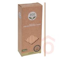 Szívószál PAPÍR 100db 6x200mm natúr lebomló BIO RT1310030