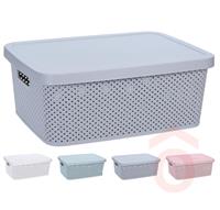 Tároló doboz 13l műanyag tetővel 027100050