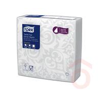 TORK 509413 szalvéta prémium 39x39cm 1/4 50db fehér mintás