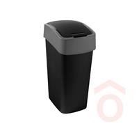Szemetes billenős 45L pacif.fekete/ezüst 02172 CU658 curver