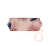 Tálca melamin 33x14cm zserbós rózsaszín virág SJ14