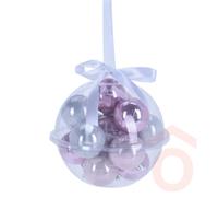 Karácsonyfa dísz gömb 14db 4cm pink gyöngyház CAN203120