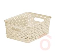 Kosár műanyag rattan S bézs 03610 CU774 curver