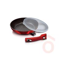 Serpenyő 24x4,8cm 1,7l alu leveh.nyél Metal.burgundy BH/1945