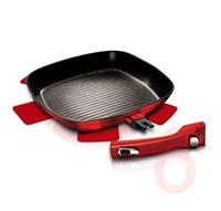 Serpenyő 28x4,1cm 2,1l alu grill Metal.burgundy BH/1947