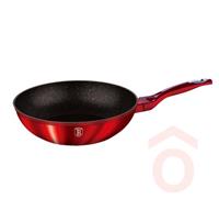Wok 30x8,8cm 4,8l alu Metal.burgundy BH/6166