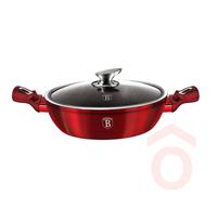 Lábas alu 32cm 4,9l üveg fedővel Metal.burgundy BH/1264N