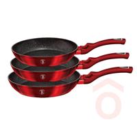 Serpenyő szett 20-24-28cm 1-1,7-2,4l alu Metal.burgundy