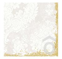 Duni szalvéta papír 33x33cm 1/4 3r. 250db fehér Royal 174207