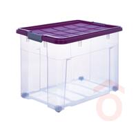 Tároló Euro-Box 80l műa. fedéllel és kerékkel 368100
