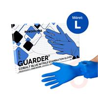 Nitril kesztyű kék "L" púdermentes 100db Guarder 1013L