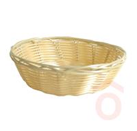 Kosár műanyag 23,5x16x8cm ovál rattan natúr 80118440