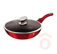 Wok 28x7,4cm 3,2l fedővel Metal.burgundy BH/1265N
