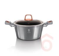 Lábas alu 20cm 2,5l üveg fedővel szürke BH/6011